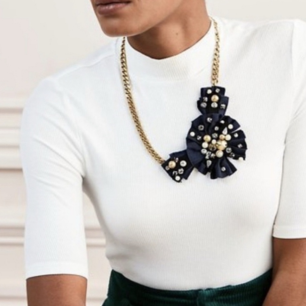 Stella & Dot | The French Twist Statement Necklace -Beaded - Sparkle -New In Box